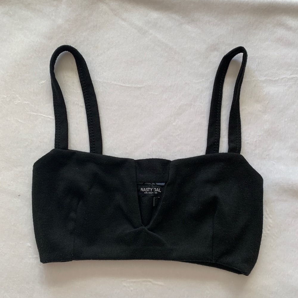 Nasty Gal Black Square Neck Bralette